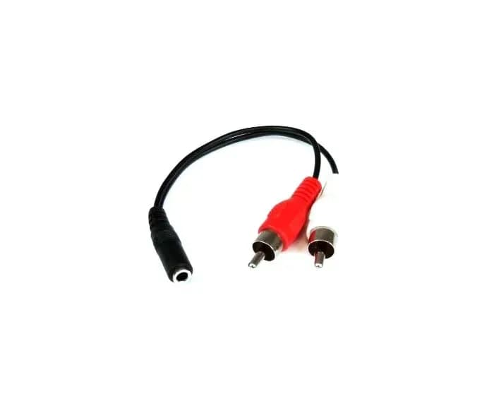 MUFMRCA - StarTech 6-Inch Stereo Audio Cable 3.5mm Female to 2x RCA Male