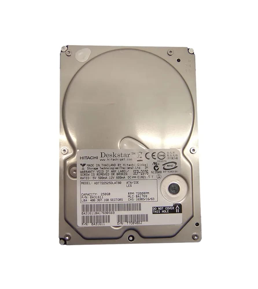0A31611 - Hitachi 250GB 7200RPM ATA/100 3.5-inch Hard Drive