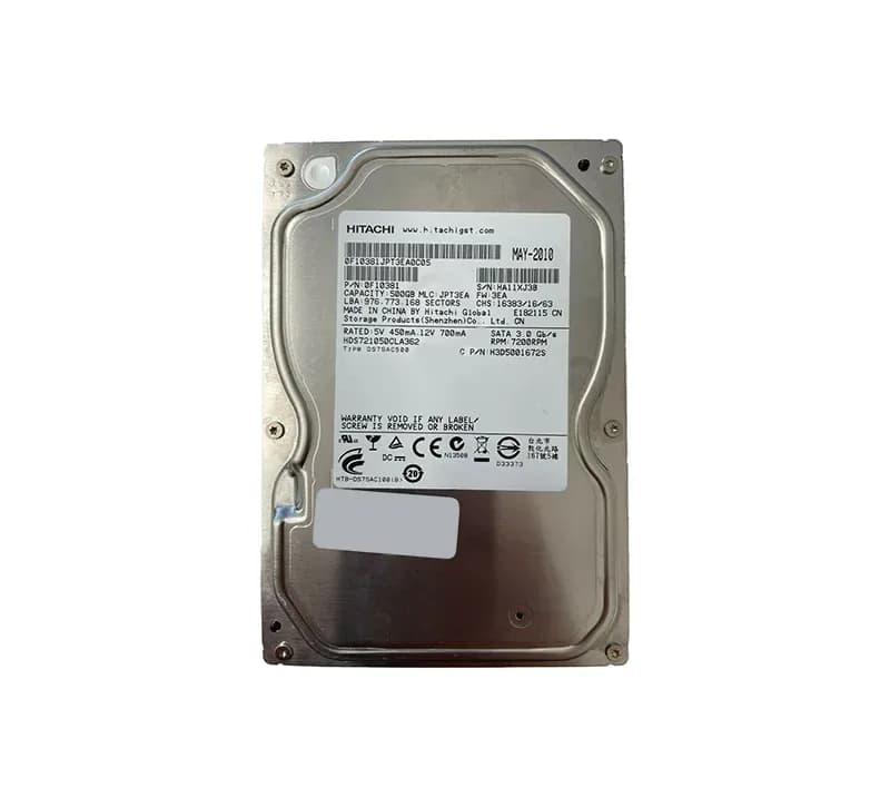 0F10381 - HGST 500GB 7200RPM SATA 3Gb/s 3.5-in Hard Drive