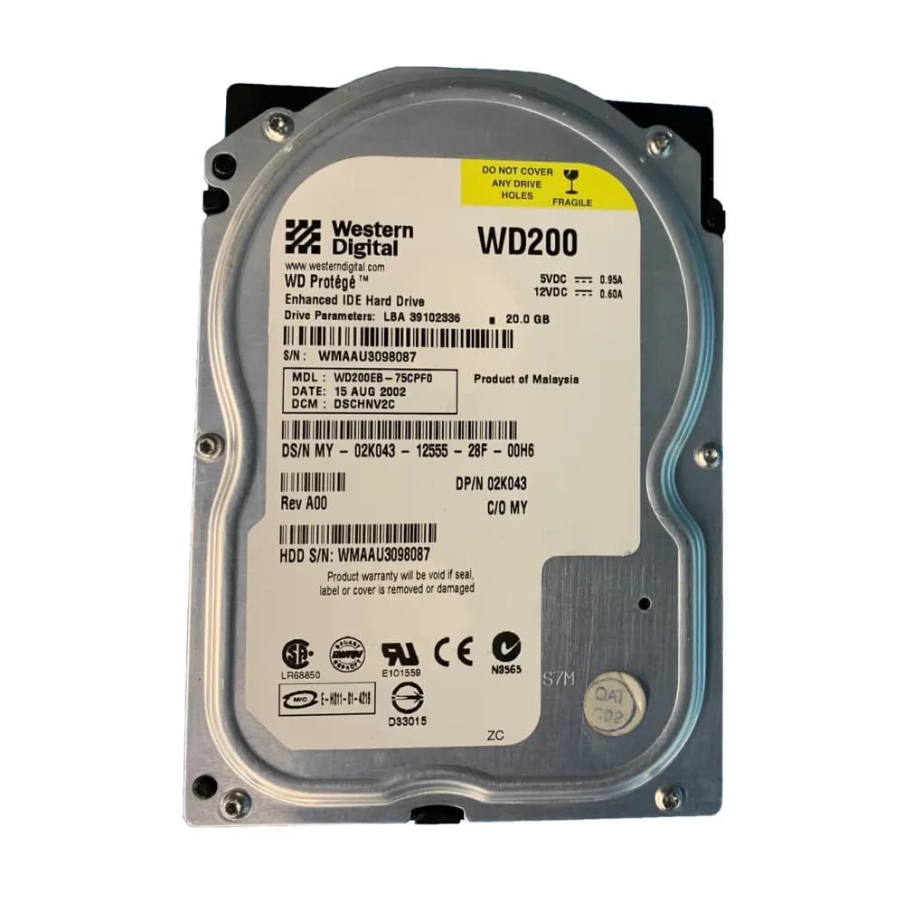 2K043 - Dell 20GB 5400RPM ATA/100 3.5-inch Hard Drive