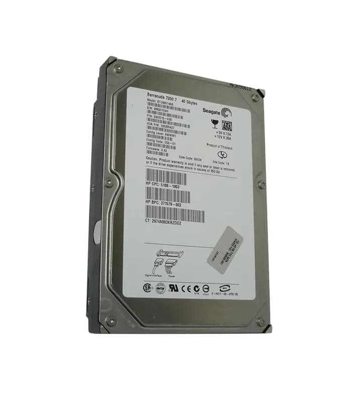 371579-002 - HP 40GB 7200RPM SATA 1.5Gb/s 3.5-in Hard Drive