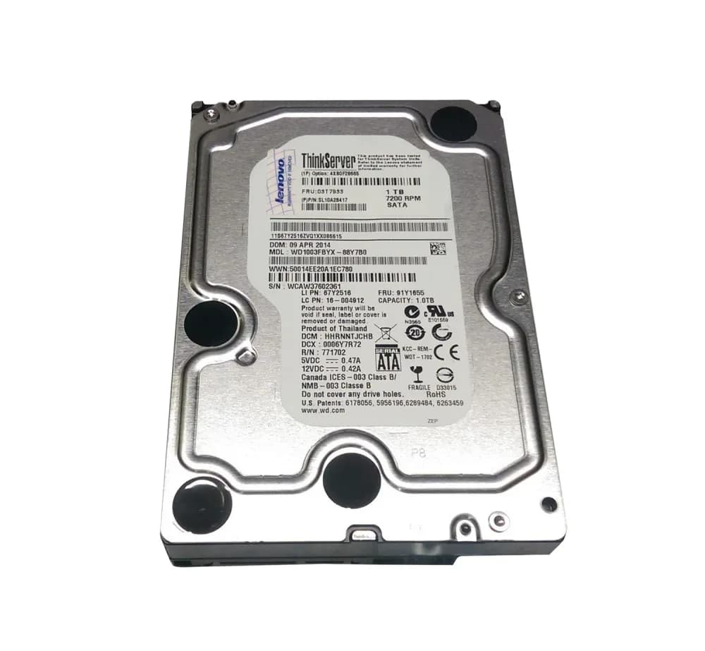 4XB0F28665 - Lenovo 1TB 7200RPM SATA 6Gb/s 3.5-inch Hard Drive