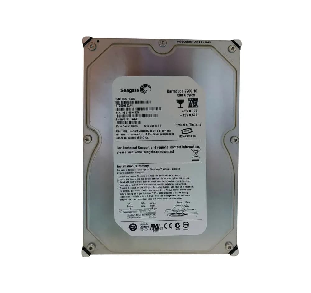 9BJ146-305 - Seagate 500GB 7200RPM SATA 3Gb/s 3.5-in Hard Drive