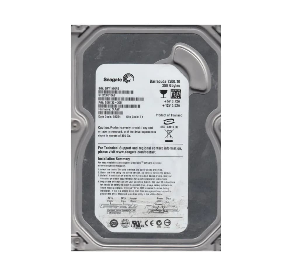 9EU132-305 - Seagate 250GB 7200RPM SATA 3Gb/s 3.5-in Hard Drive