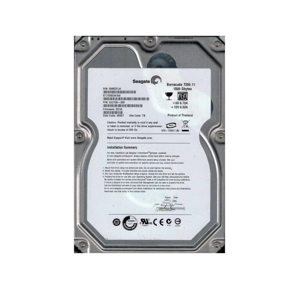 9JU138-259 - Seagate 1.5TB 7200RPM SATA 3Gb/s 3.5-in Hard Drive