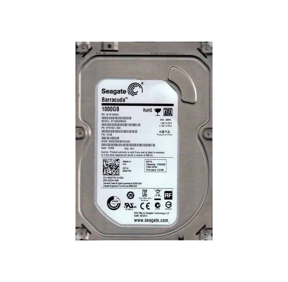 9YN162-500 - Seagate 1TB 7200RPM SATA 6Gb/s 3.5-in Hard Drive