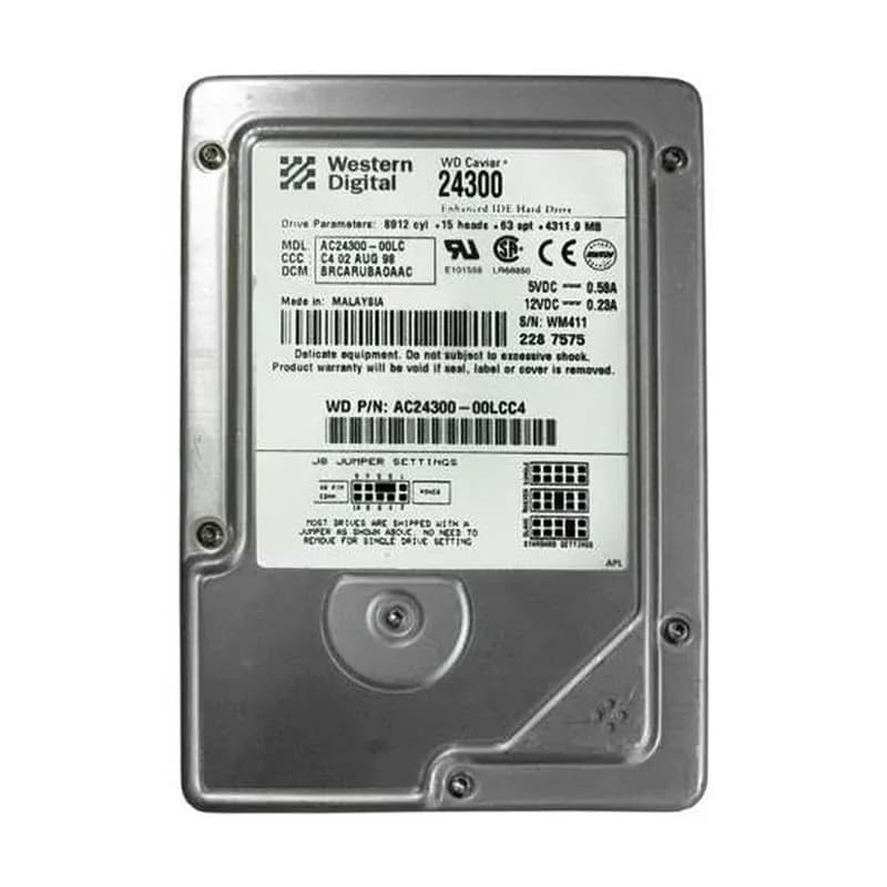 AC24300 - WD Caviar 4.3GB 5400RPM EIDE 512KB Cache 3.5-Inch Hard Drive