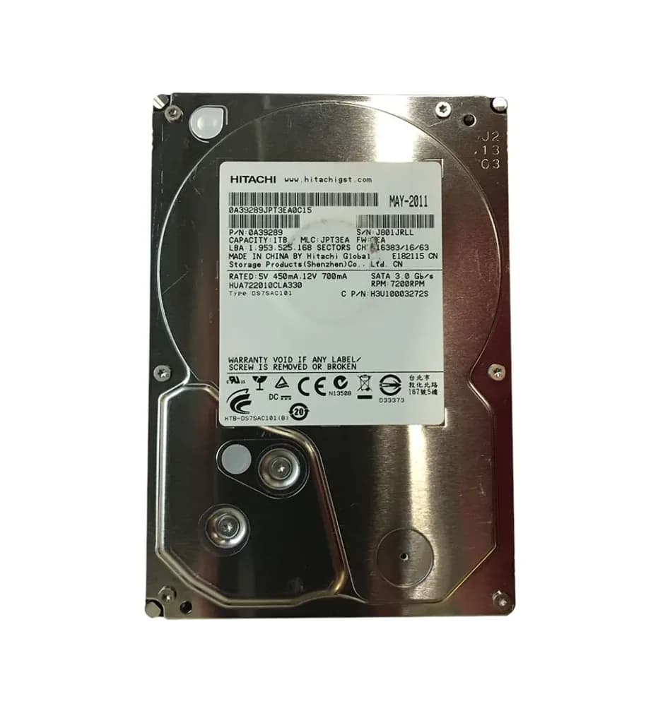 H3U10003272S - HGST 1TB 7200RPM SATA 3Gb/s 3.5-in Hard Drive