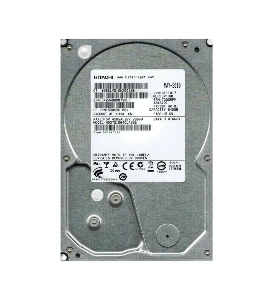 HDS721064CLA332 - HGST 640GB 7200RPM SATA 3Gb/s 3.5-in Hard Drive