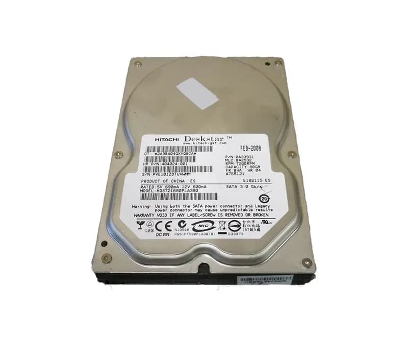 HDS721680PLA380 - Hitachi 80GB 7200RPM SATA 3Gb/s 3.5-in Hard Drive