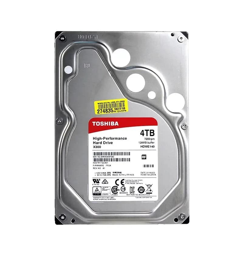 HDWE140EZSTA - Toshiba 4TB 7200RPM SATA 6Gb/s 3.5-in Hard Drive