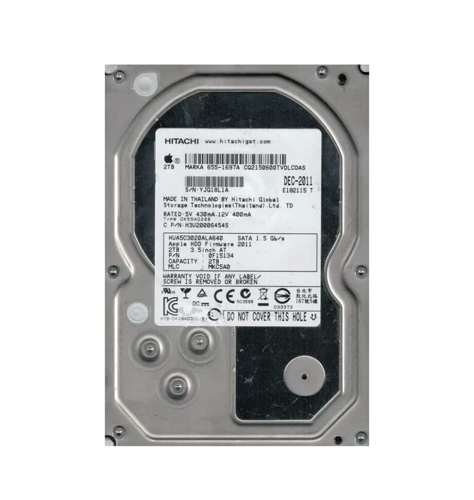 HUA5C3020ALA640 - Hitachi 2TB 5400RPM SATA 6Gb/s 3.5-in Hard Drive