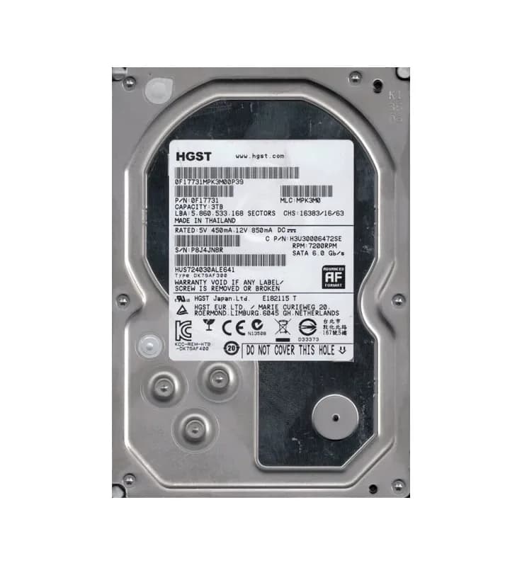 HUS724030ALE641 - HGST 3TB 7200RPM SATA 6Gb/s 3.5-in Hard Drive