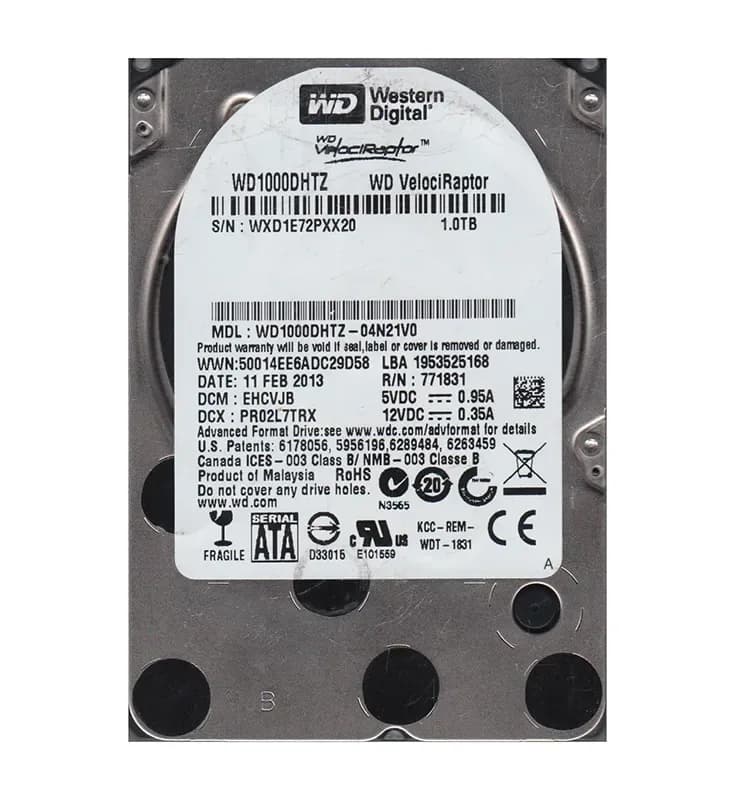 WD1000DHTZ-04N21V0 - WD 1TB 10K RPM SATA 6Gb/s 3.5-in HDD