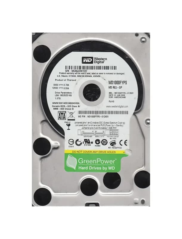WD1000FYPS-01ZKB1 - WD 1TB 7200RPM SATA 3Gb/s 3.5-in HDD