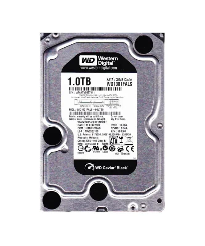 WD1001FALS-00J7B0 - Western Digital 1TB 7200RPM SATA 3Gb/s 3.5-in HDD