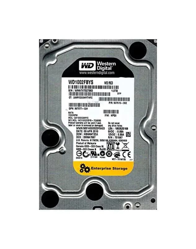 WD1002FBYS-70A6B0 - Western Digital 1TB 7200RPM SATA 3Gb/s 3.5-in HDD