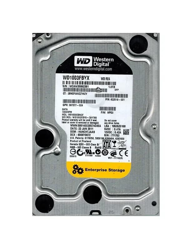 WD1003FBYX-70Y7B0 - Western Digital 1TB 7200RPM SATA 3Gb/s 3.5-in HDD