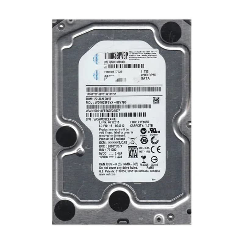 WD1003FBYX-88Y7B0 - Western Digital 1TB 7200RPM SATA 3Gb/s 3.5-in HDD