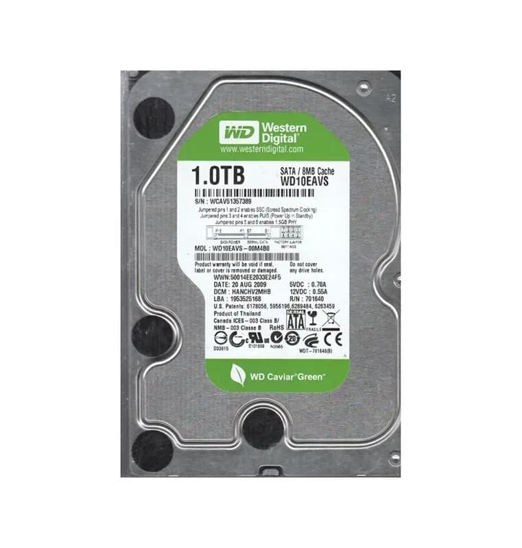 WD10EAVS-00M4B0 - Western Digital 1TB 7200RPM SATA 3Gb/s 3.5-in HDD