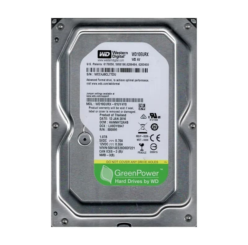 WD10EURX-61UY4Y0 - Western Digital 1TB 5400RPM SATA 6Gb/s 3.5-in HDD
