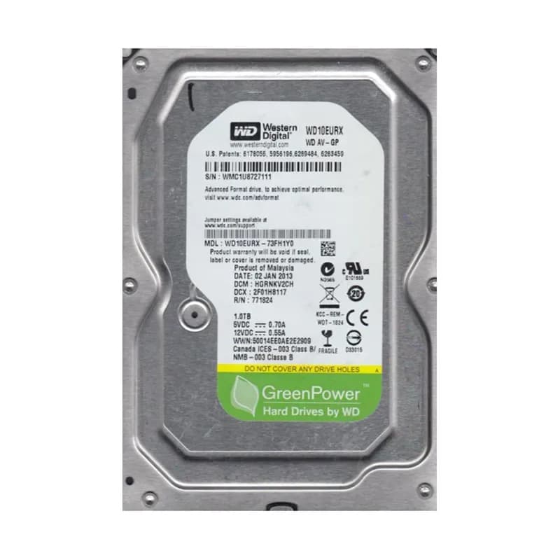 WD10EURX-73FH1Y0 - Western Digital 1TB 5400RPM SATA 6Gb/s 3.5-in HDD