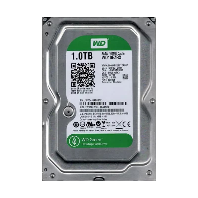 WD10EZRX-00A3KB0 - Western Digital 1TB 5400RPM SATA 6Gb/s 3.5-in HDD