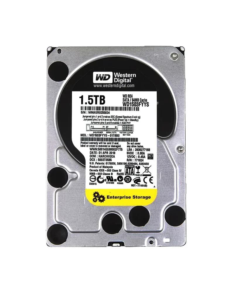 WD1503FYYS-01T8B0 - WD 1.5TB 7200RPM SATA 3Gb/s 3.5-in HDD