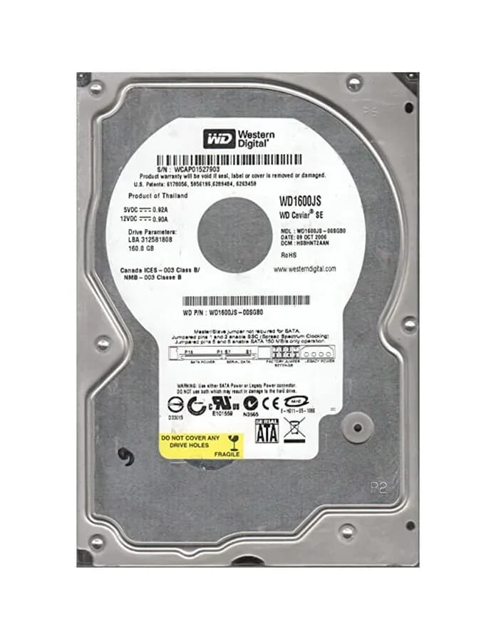 WD1600JS - Western Digital 160GB 7200RPM SATA 3Gb/s 3.5-in Hard Drive