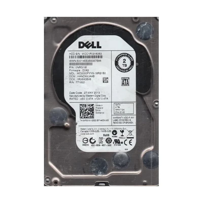 WD2000FYYX-18RS1B0 - WD 2TB 7200RPM SATA 6Gb/s 3.5-in HDD
