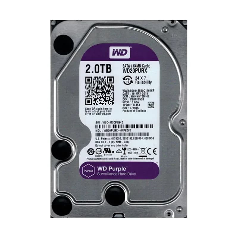 WD20PURX-64P6ZY0 - Western Digital 2TB 5400RPM SATA 6Gb/s 3.5-in HDD