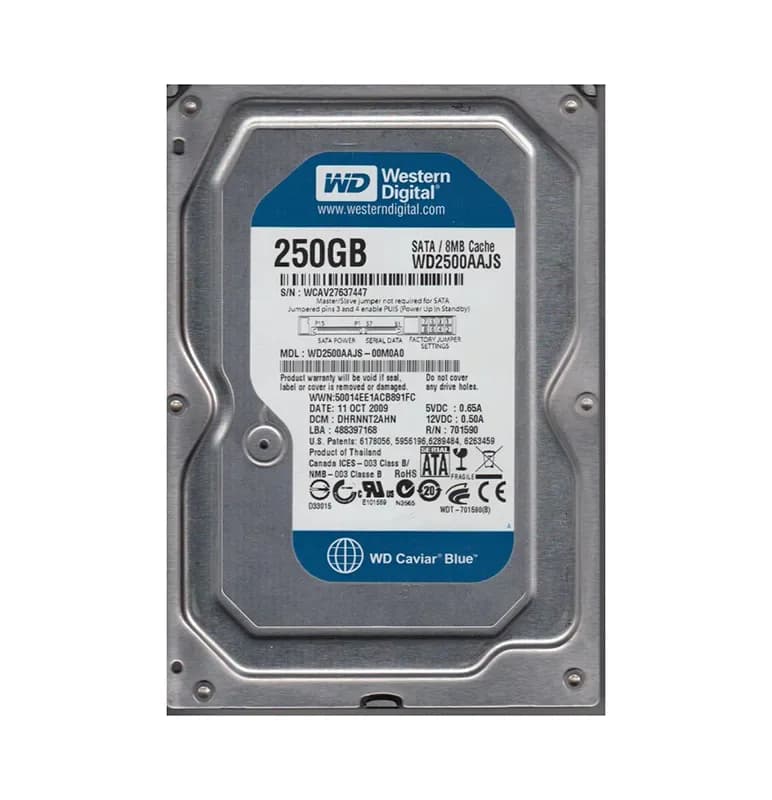 WD2500AAJS-00M0A0 - WD 250GB 7200RPM SATA 3Gb/s 3.5-in HDD