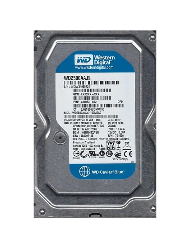 WD2500AAJS-60M0A0 - WD 250GB 7200RPM SATA 3Gb/s 3.5-in HDD