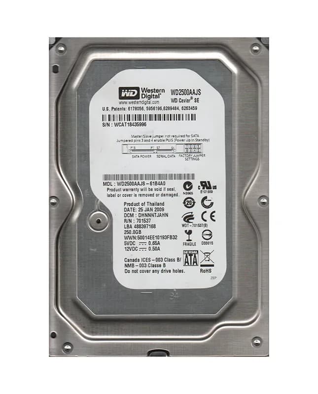 WD2500AAJS-61B4A0 - WD 250GB 7200RPM SATA 3Gb/s 3.5-in HDD