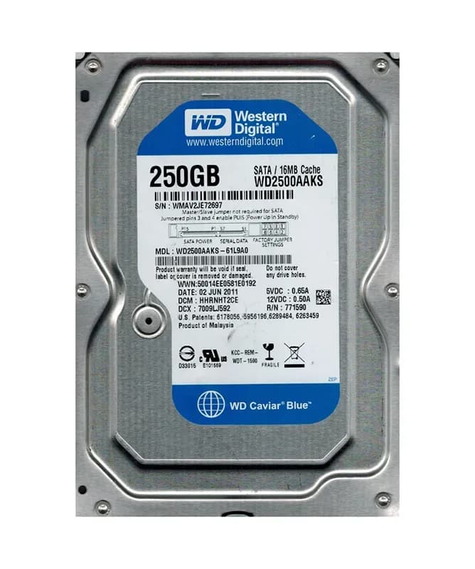 WD2500AAKS-61L9A0 - WD 250GB 7200RPM SATA 3Gb/s 3.5-in HDD