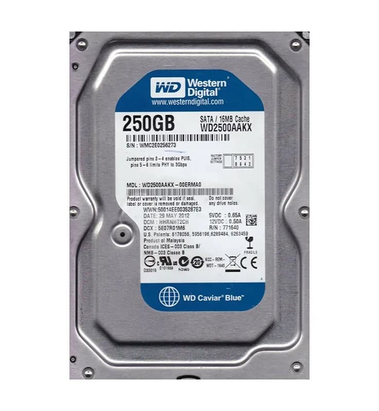 WD2500AAKX-00ERMA0 - WD 250GB 7200RPM SATA 6Gb/s 3.5-in HDD