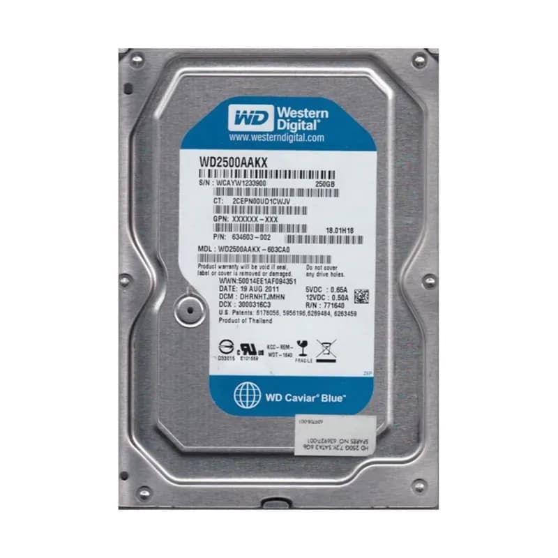 WD2500AAKX-603CA0 - WD 250GB 7200RPM SATA 6Gb/s 3.5-in HDD
