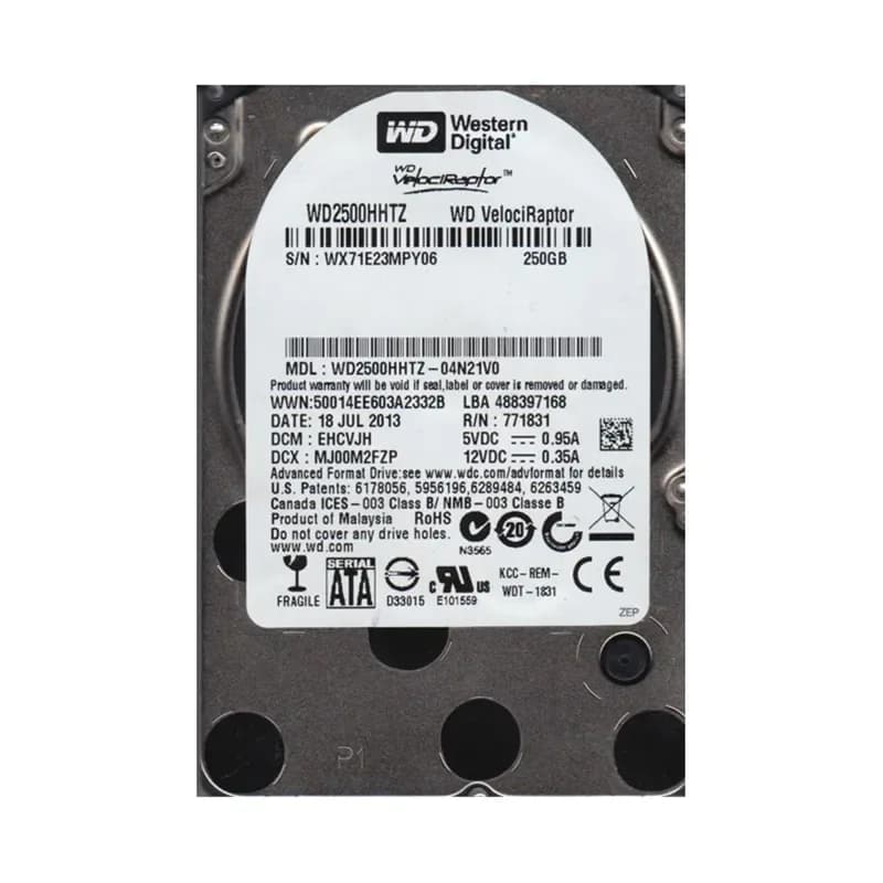 WD2500HHTZ-04N21V0 - WD 250GB 10000RPM SATA 6Gb/s 3.5-in HDD