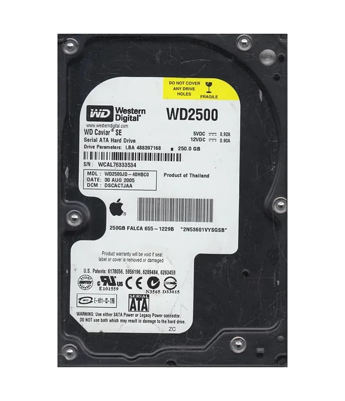 WD2500JD-40HBC0 - WD 250GB 7200RPM SATA 1.5Gb/s 3.5-in HDD