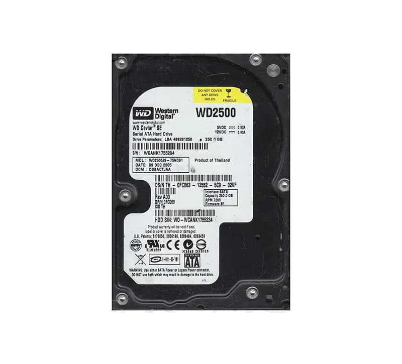 WD2500JS-75NCB1 - Western Digital 250GB 7200RPM SATA 3Gb/s 3.5-in HDD
