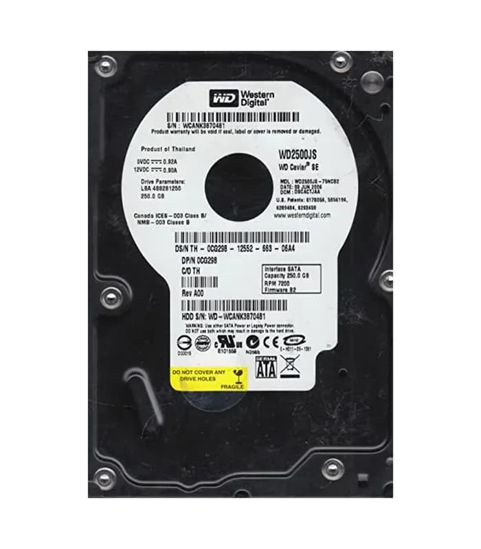 WD2500JS-75NCB2 - Western Digital 250GB 7200RPM SATA 3Gb/s 3.5-in HDD