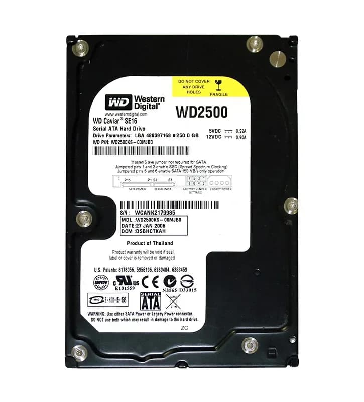 WD2500KS-00MJB0 - Western Digital 250GB 7200RPM SATA 3Gb/s 3.5-in HDD
