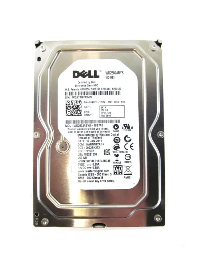 WD2502ABYS-18B7A0 - WD 250GB 7200RPM SATA 3Gb/s 3.5-in HDD