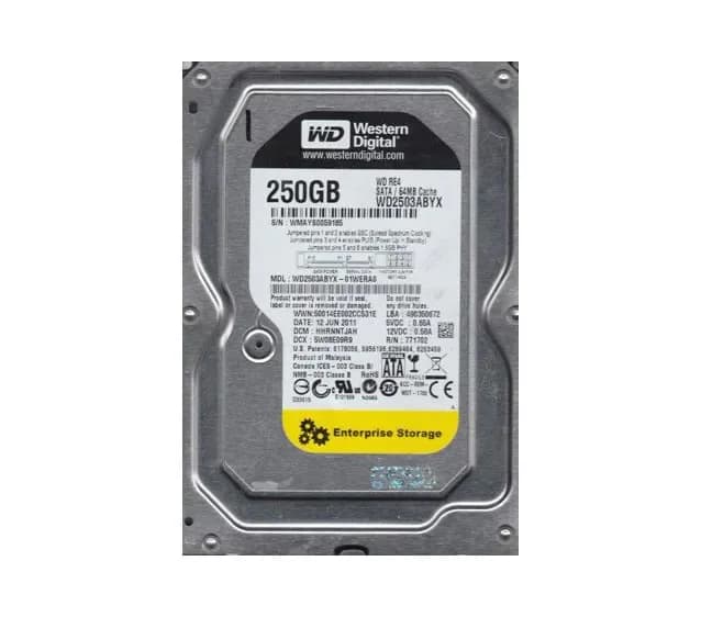 WD2503ABYX-01WERA0 - WD 250GB 7200RPM SATA 3Gb/s 3.5-in HDD