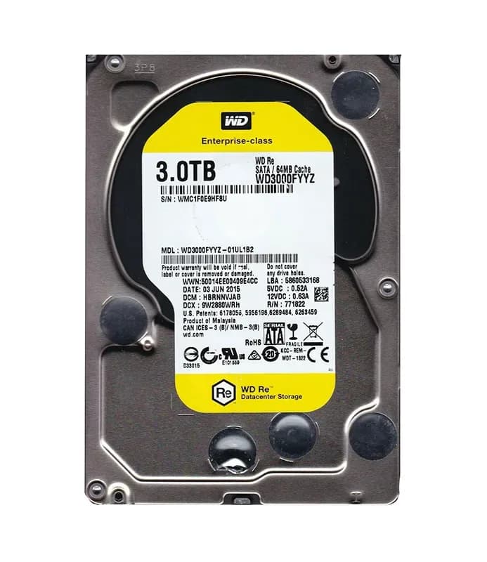WD3000FYYZ-01UL1B2 - Western Digital 3TB 7200RPM SATA 6Gb/s 3.5-in HDD