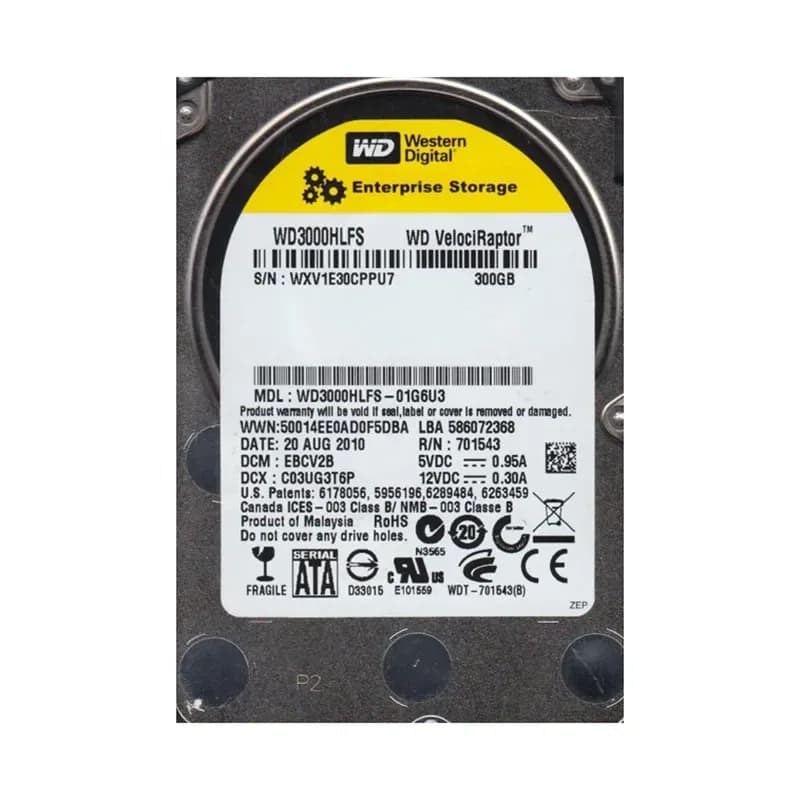 WD3000HLFS-01G6U3 - WD 300GB 10000RPM SATA 3Gb/s 3.5-in HDD
