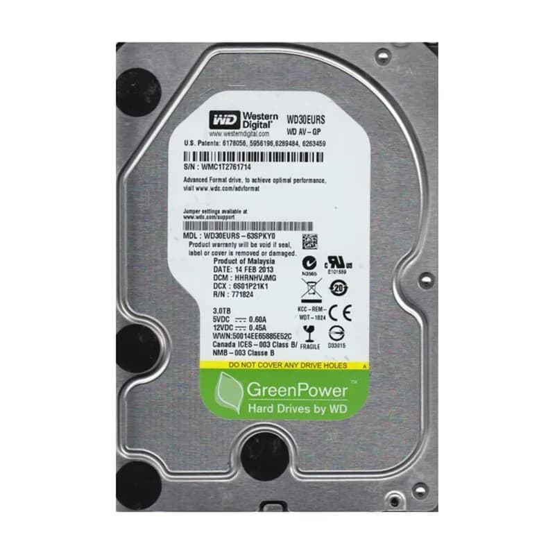 WD30EURS-63SPKY0 - Western Digital 3TB 7200RPM SATA 3Gb/s 3.5-in HDD