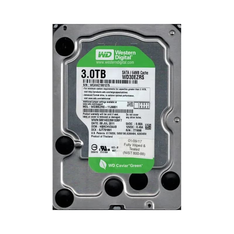 WD30EZRS-11J99B1 - Western Digital 3TB 5400RPM SATA 3Gb/s 3.5-in HDD