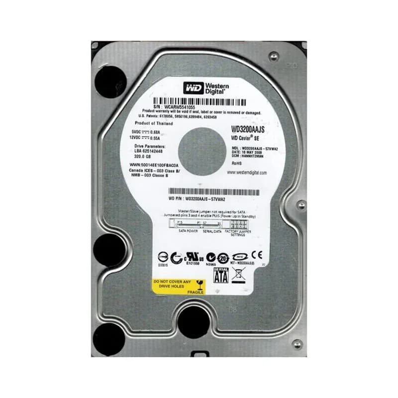 WD3200AAJS-57VWA2 - Western Digital 320GB 7200RPM SATA 3.5-Inch