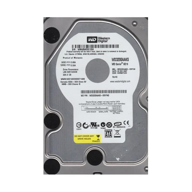 WD3200AAKS-00VYA0 - WD 320GB 7200RPM SATA 3Gb/s 3.5-in HDD